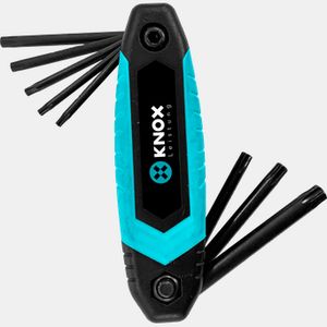 Juego llave torx plegable 8pc tt9 - tt40 pin de seguridad