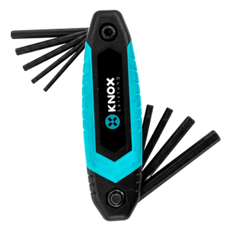 [KLLAV907] Juego llave bristol plegable 9pc 1/4 - 5/32 sae (1/4”. 7/32”. 3/16”. 5/64”. 3/32”. 7/64”. 1/8”. 9/64”. 5/32”) knox