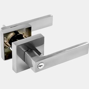 Cerradura entrada - alcoba manija cuadrada satin thor