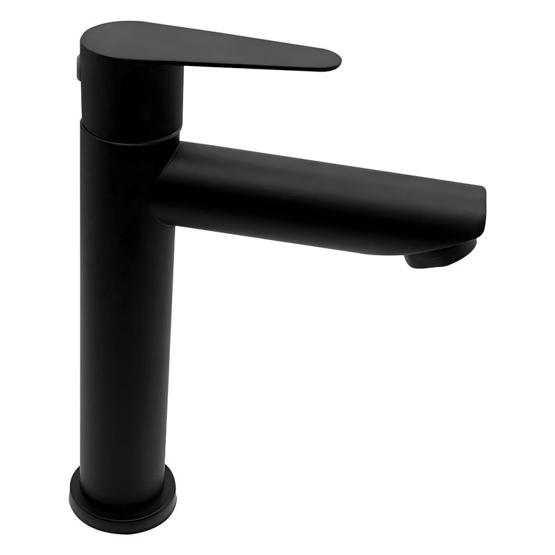 [VQAHLVF009] Llave lavamanos agua fria liffey mediana negro mate