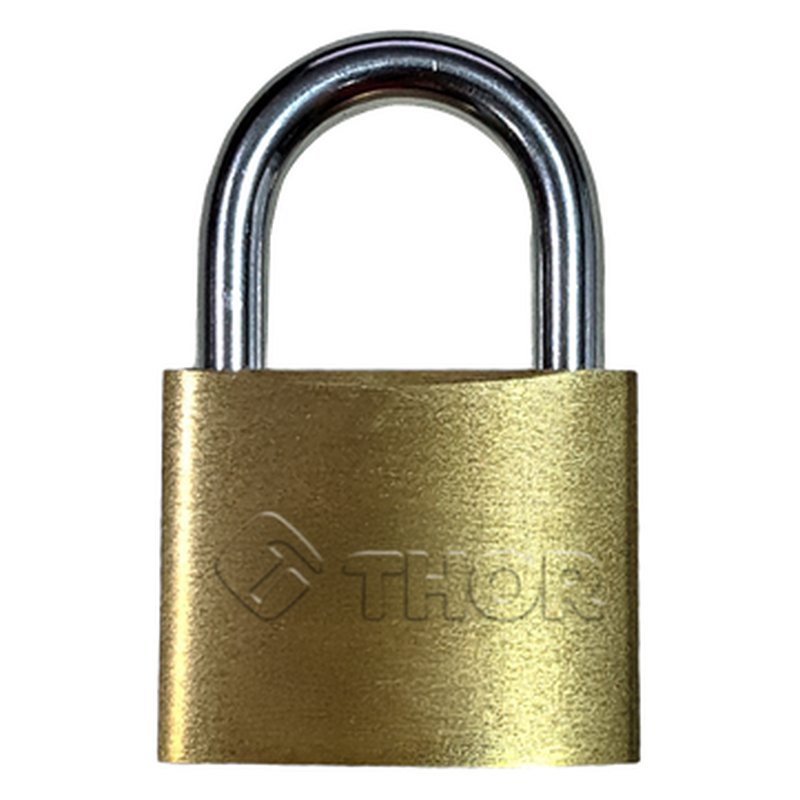 Candado tipo europeo 40mm macizo laton satin thor