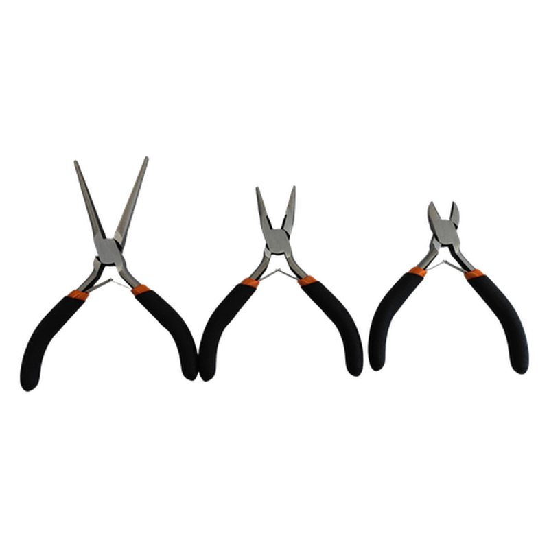 Kit x 3 3 pcs mini alicates: punta aguada 6”/punta larga 5“/corta frio 4” thor