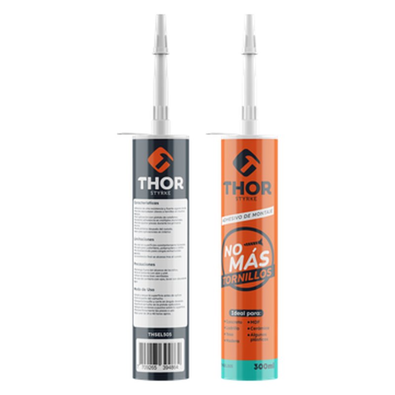[THSEL505] Adhesivo de montaje no + tornillos 300ml tubo plastico thor