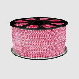 [CL50MR] Cinta led ip65 Rollo x 50m rojo corte 50cm 120v en Kit incluye  1 Cable de poder con su Pin + 9 Pines + 3 L + 3 Uniones + 30 Grapas + 4 Cables de poder.