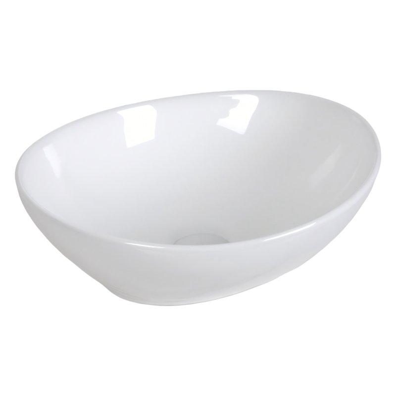 [VQAHLVS003] Lavamanos sobreponer ovalado 41x34x14 blanco brillante