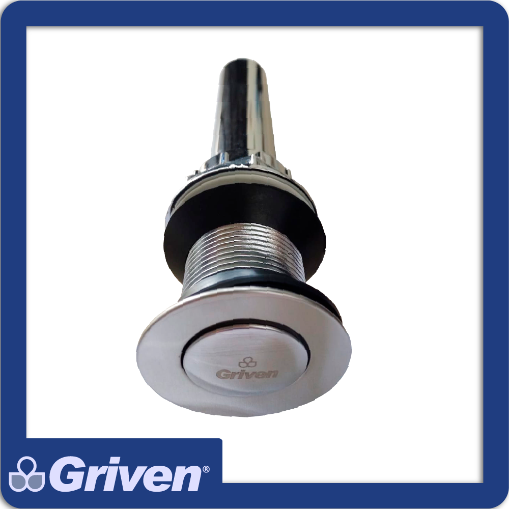 [GV-PL300D-W] Desague push sin rebosadero plastico cromado