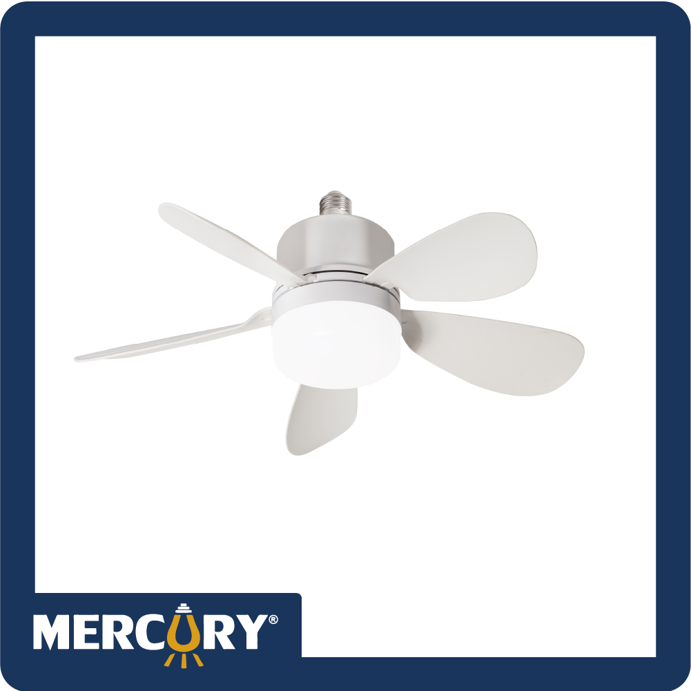 Bombilla led ventilador fan white e27 22w cct 5 aspas