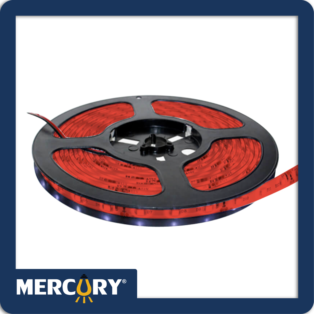 Cinta led 12v 5050 ip65 roja rollo*5m