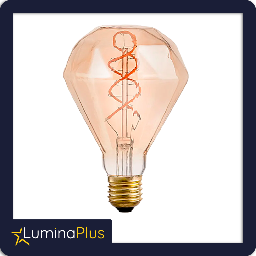 Bombillo led filamento diamante 4w 2700k 120v e27