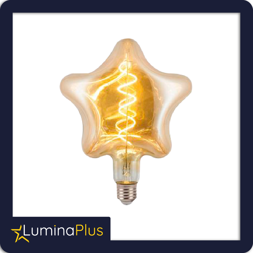 Bombillo led filamento estrella 4w 2700k 120v e27