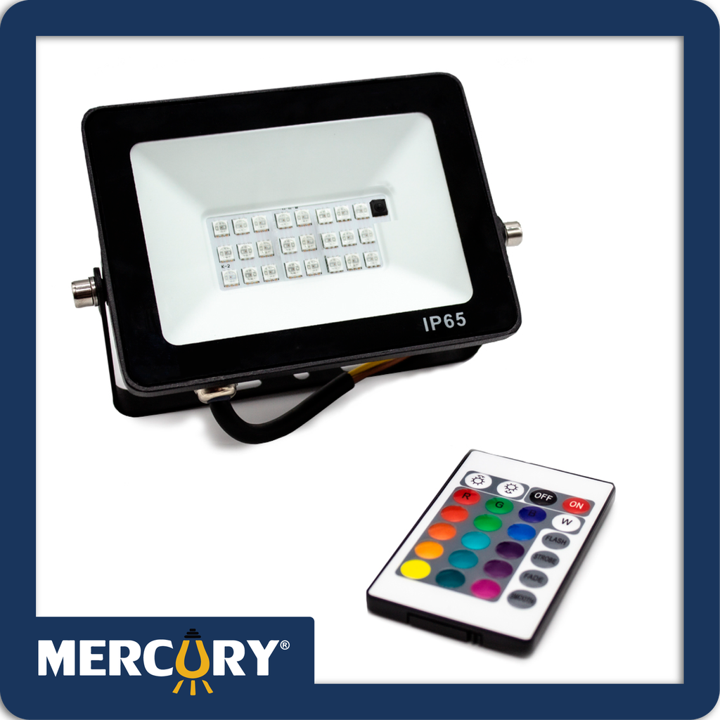 Reflector led 10w r.g.b con control