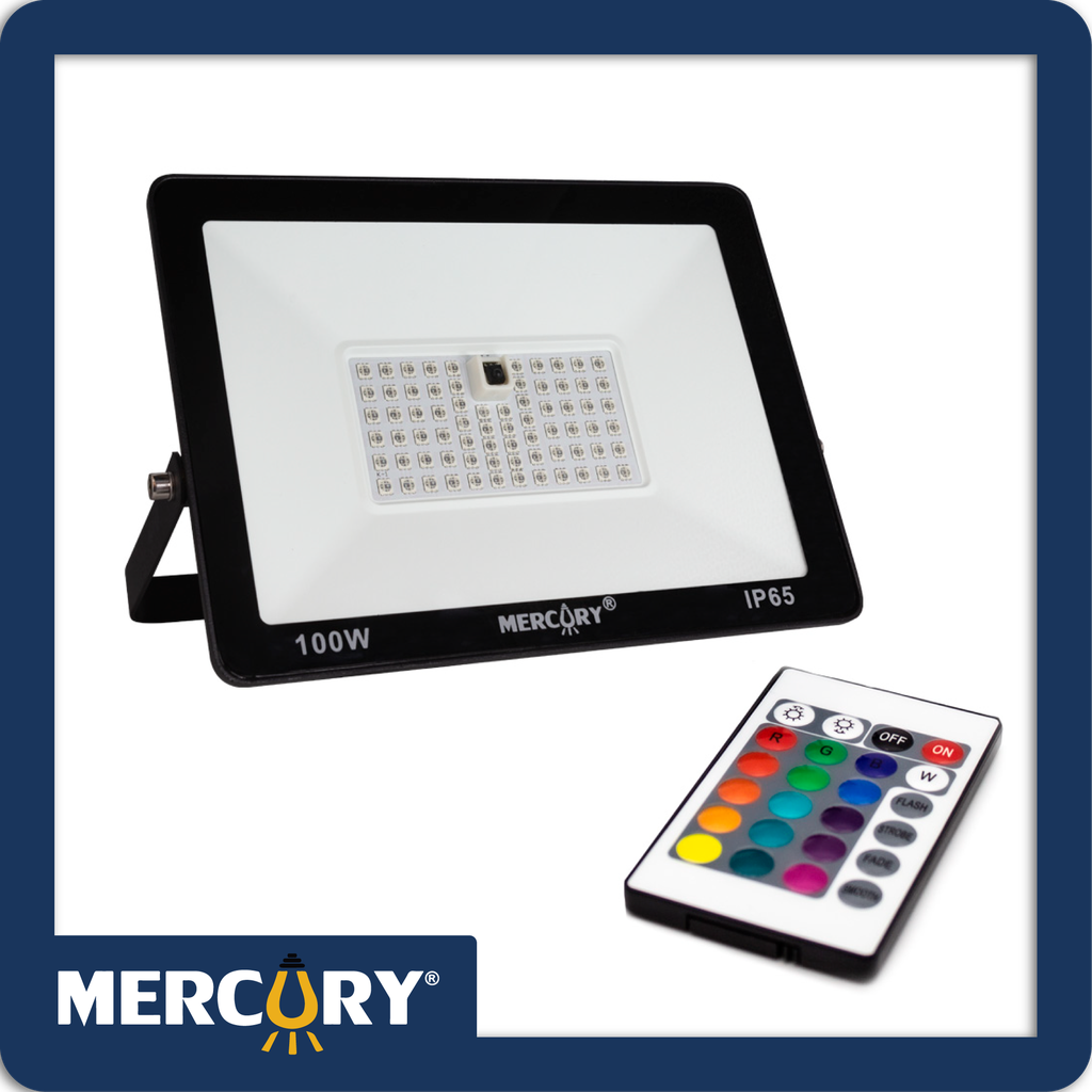 Reflector led 100w r.g.b con control