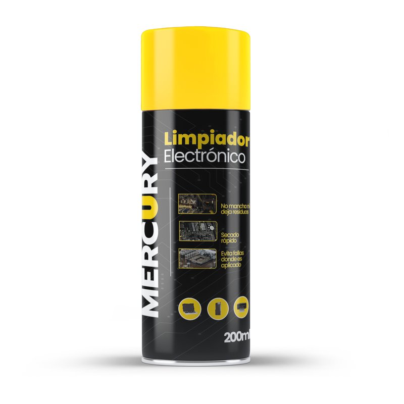 Limpiador electrónico mercury 200ml secado ultrarapido
