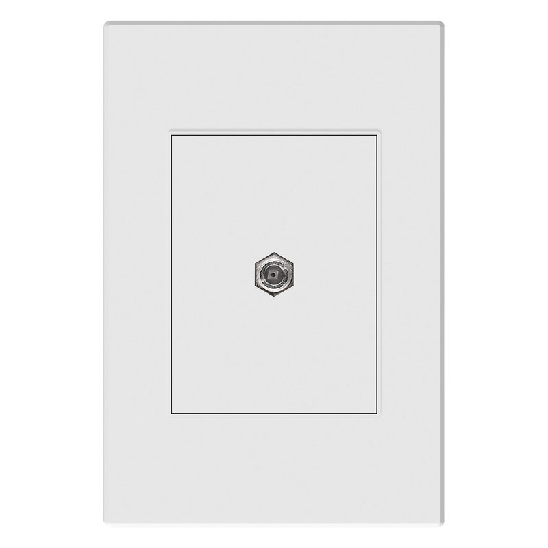 Toma coaxial mercury premium white