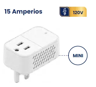 Protector de voltaje mini 15a 1500w 120v ac blister
