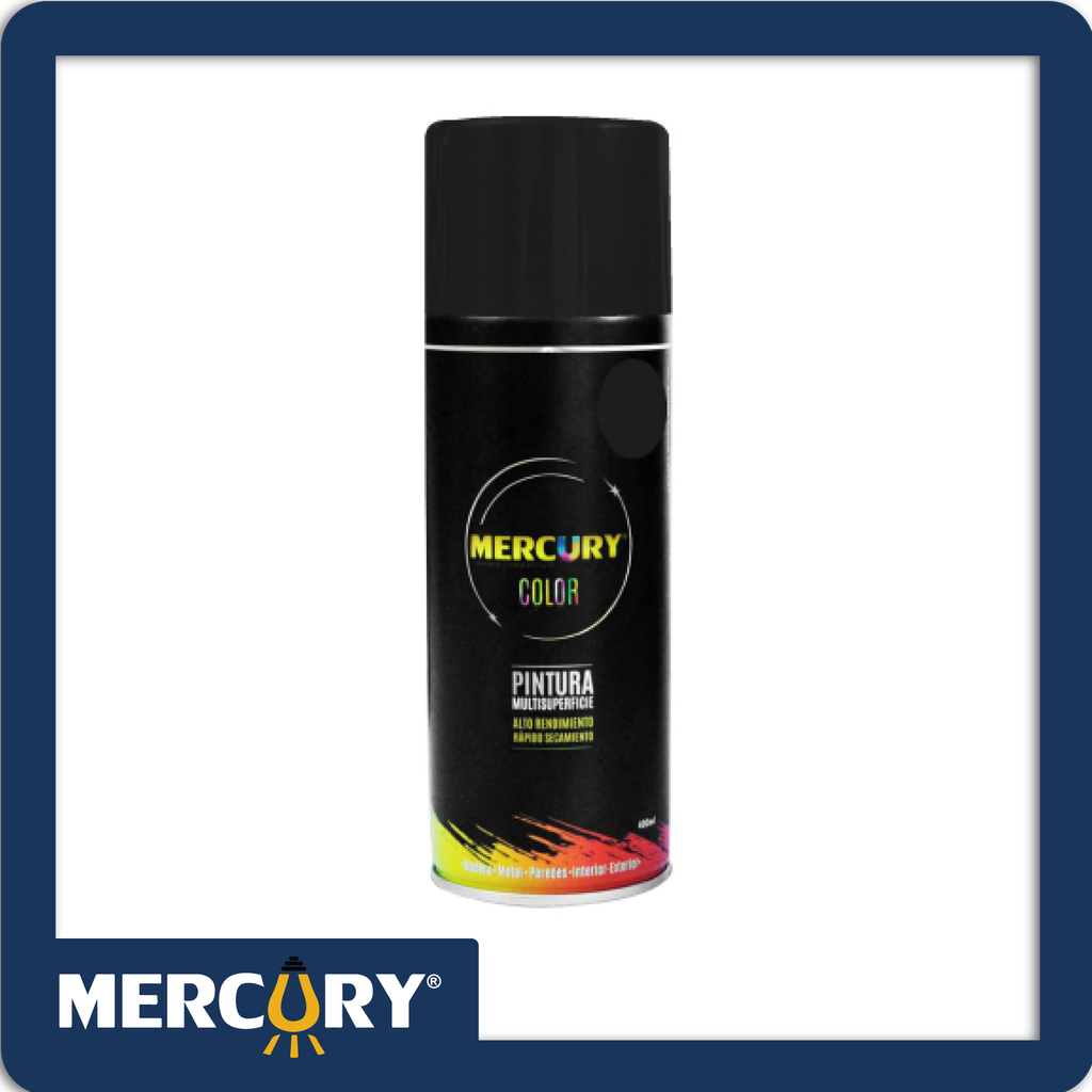 Aerosol mercury 400ml 1200 negro alta temperatura