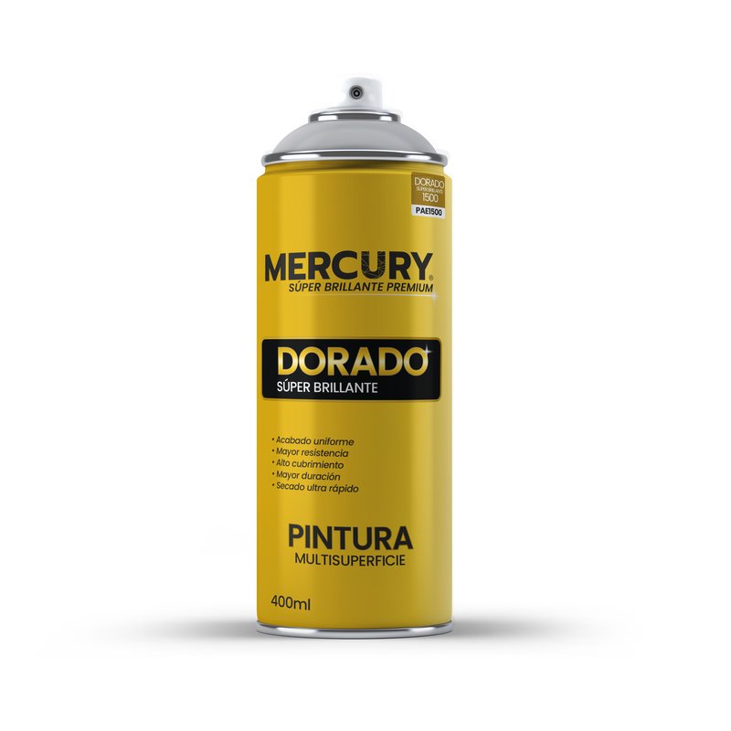 [PAE1500] Aerosol mercury 400ml bright gold - dorado super brillante