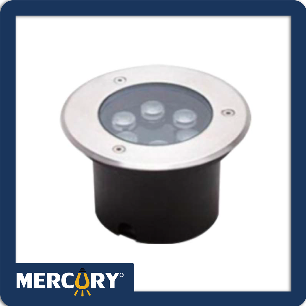 Bala led piso 6w 3000k satin redonda