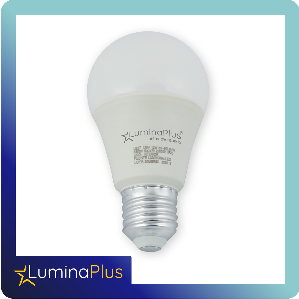 Bombillo led luminaplus 12w e27 6500k alta calidad 1