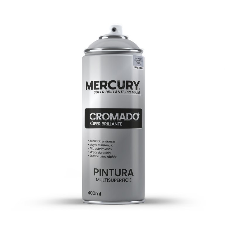 Aerosol mercury 400ml bright chrome - cromado super bbrillante