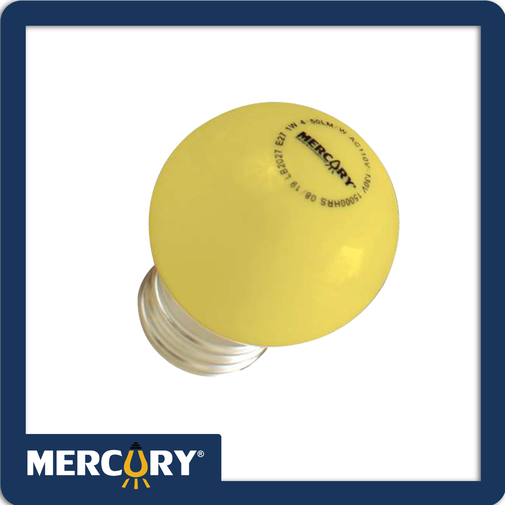 Bombillo led pinpon 1w e27 amarillo