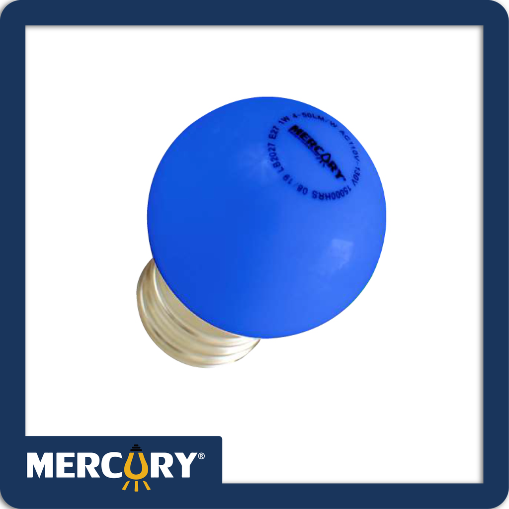 Bombillo led pinpon 1w e27 azul