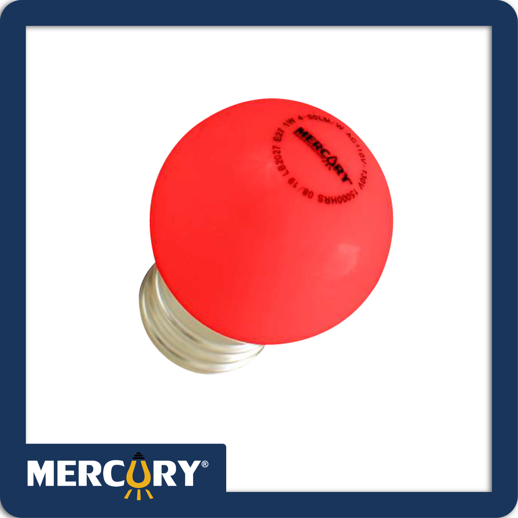 Bombillo led pinpon 1w e27 rojo