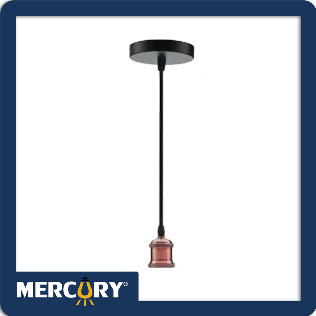 [ECA76] Portalampara vintage e27 colgante color cobre