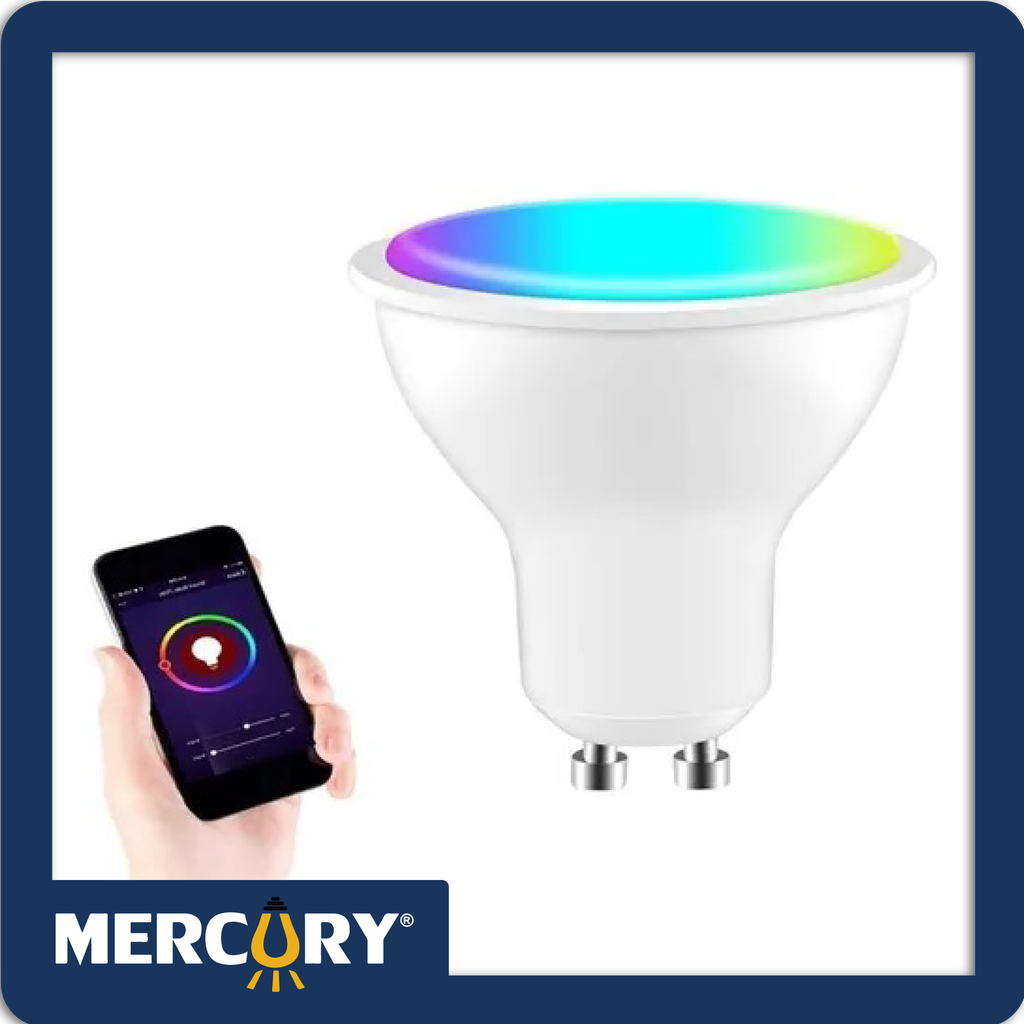 Bombillo smart led gu10 5w rgb wifi mercury app