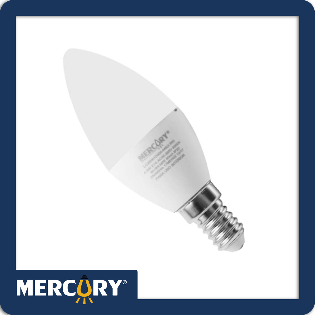 Bombillo led vela e27 5w 6500k