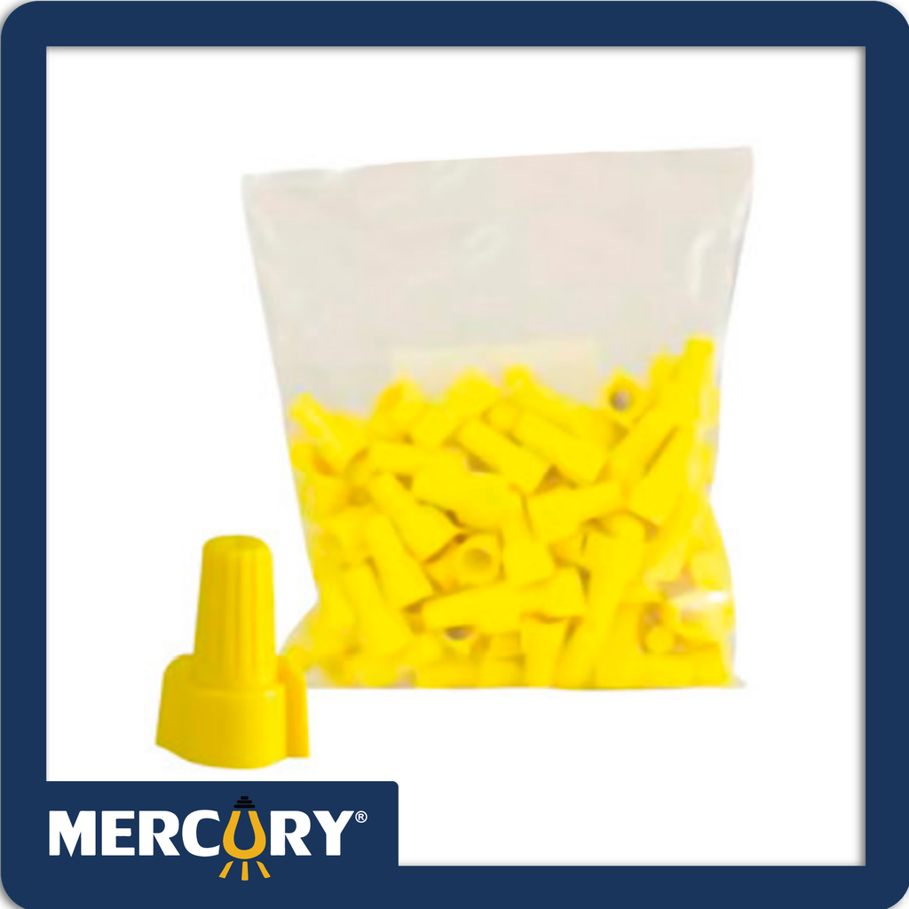 Conector plastíco amarillo bolsa x100 unds