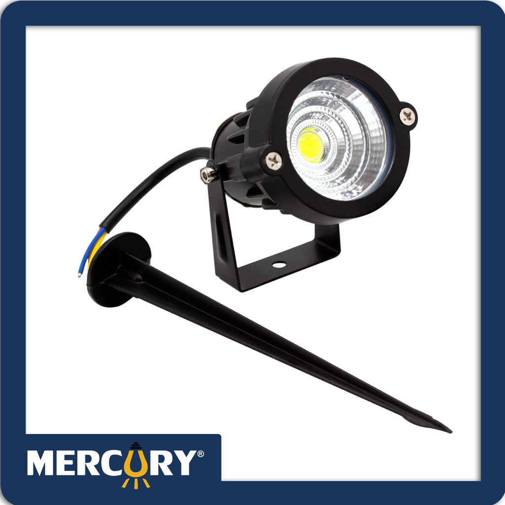 Reflector led estaca 5w negro calido/3000k