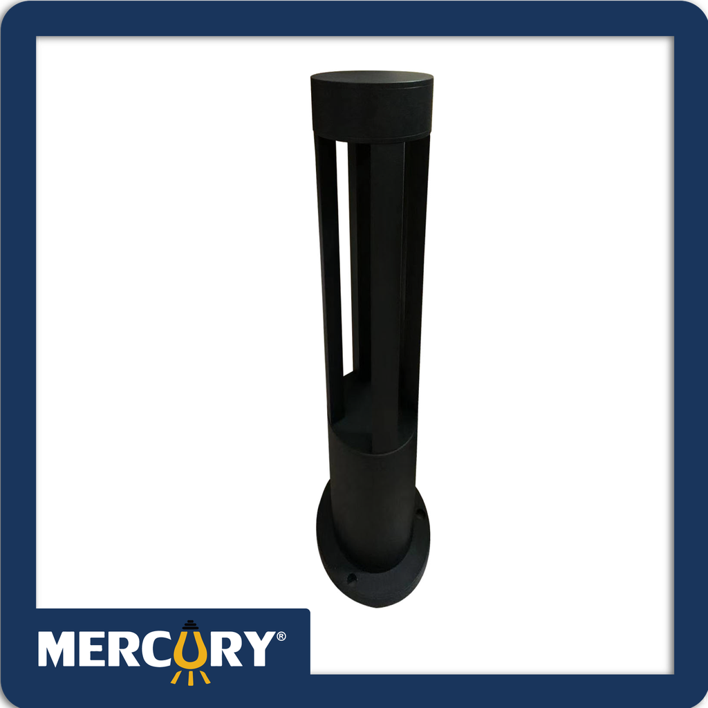 Aplique poste led 10w 300k/negro 60cm md01