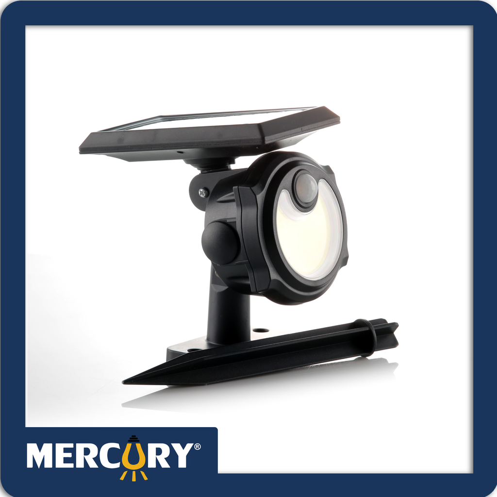 Lampara led solar estaca 1.5w 6500k m4-negro c-sensor 56l-cob