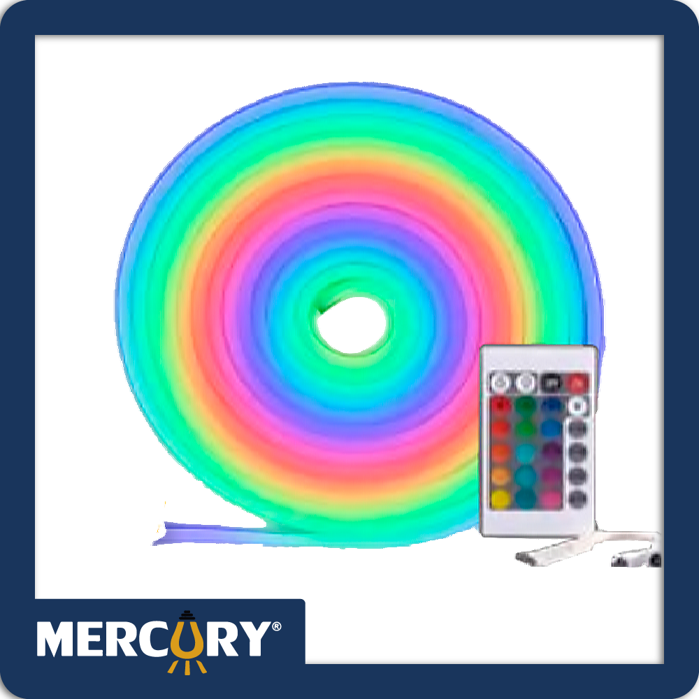 Neonflex cinta led 12v rgb kit/control 5m/rollo ip65/ra80 high-lumen