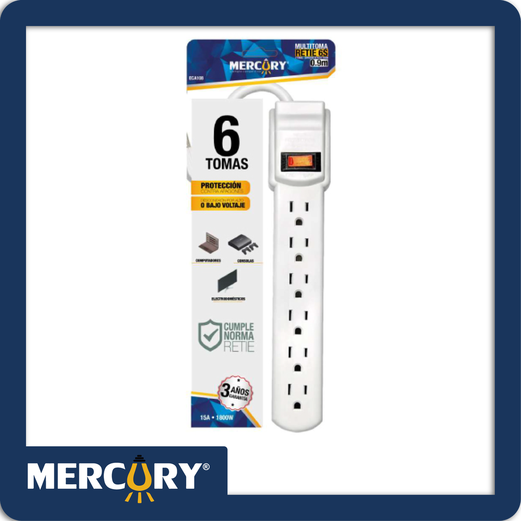 Multitoma mercury retie 6s 0.9m 3x14awg blister