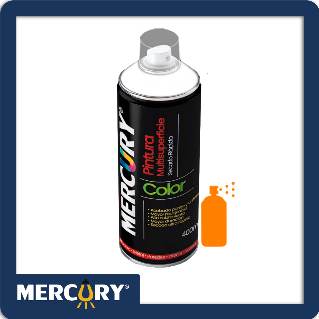 Aerosol mercury fluorescente naranja