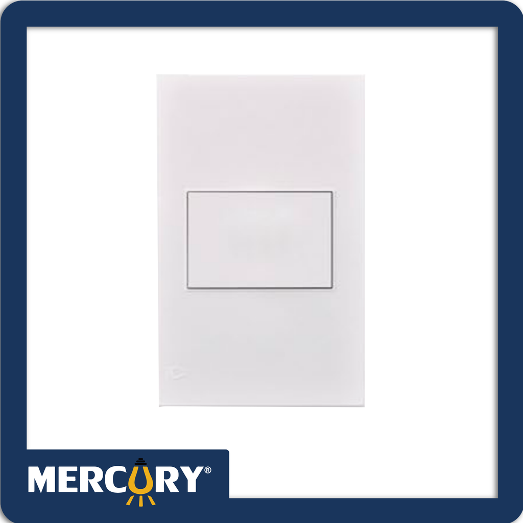 Placa ciega mercury premium white
