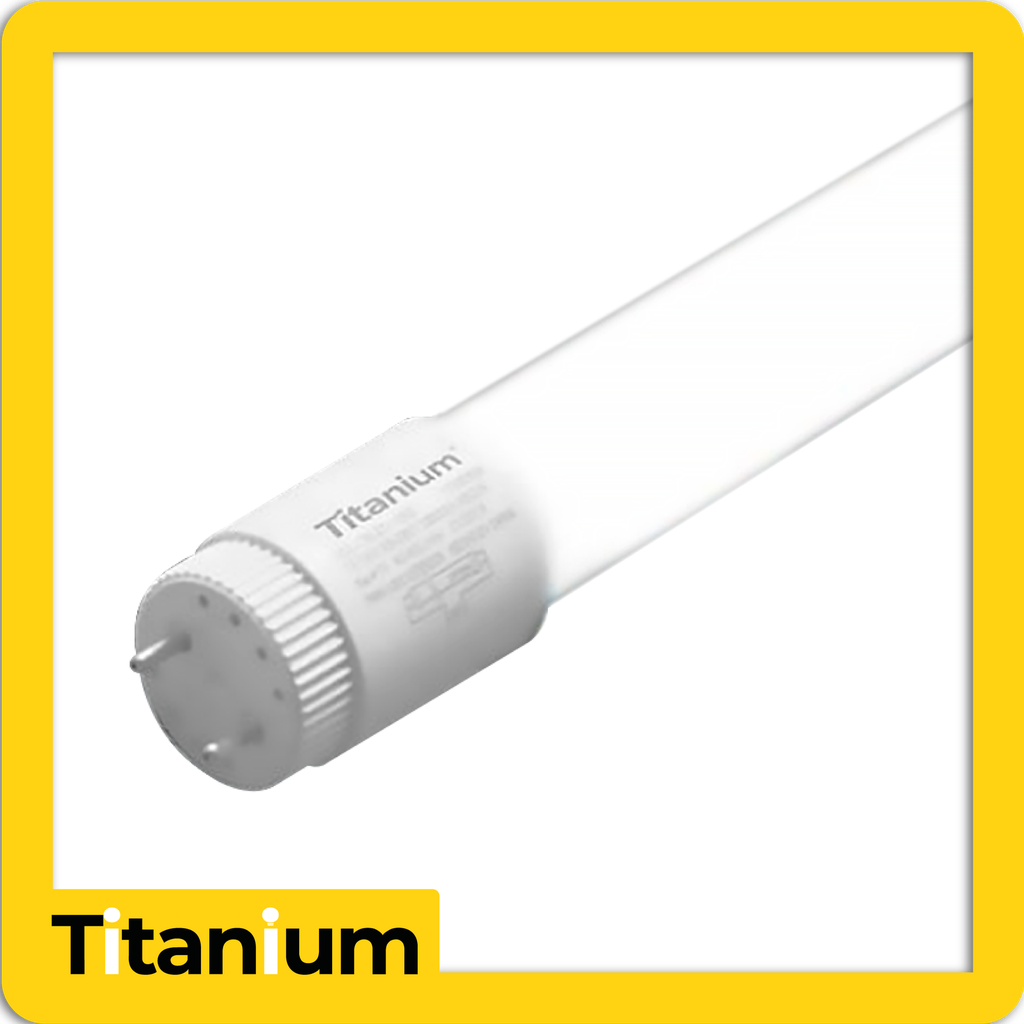 Tubo led titanium t8 18w 6500k vidrio