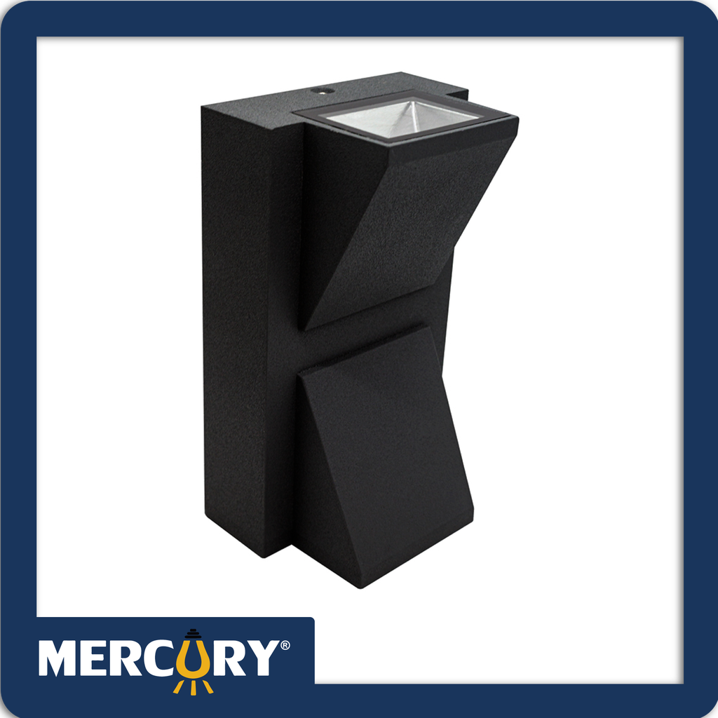 Aplique led corbatin 2x3w negro/3000k