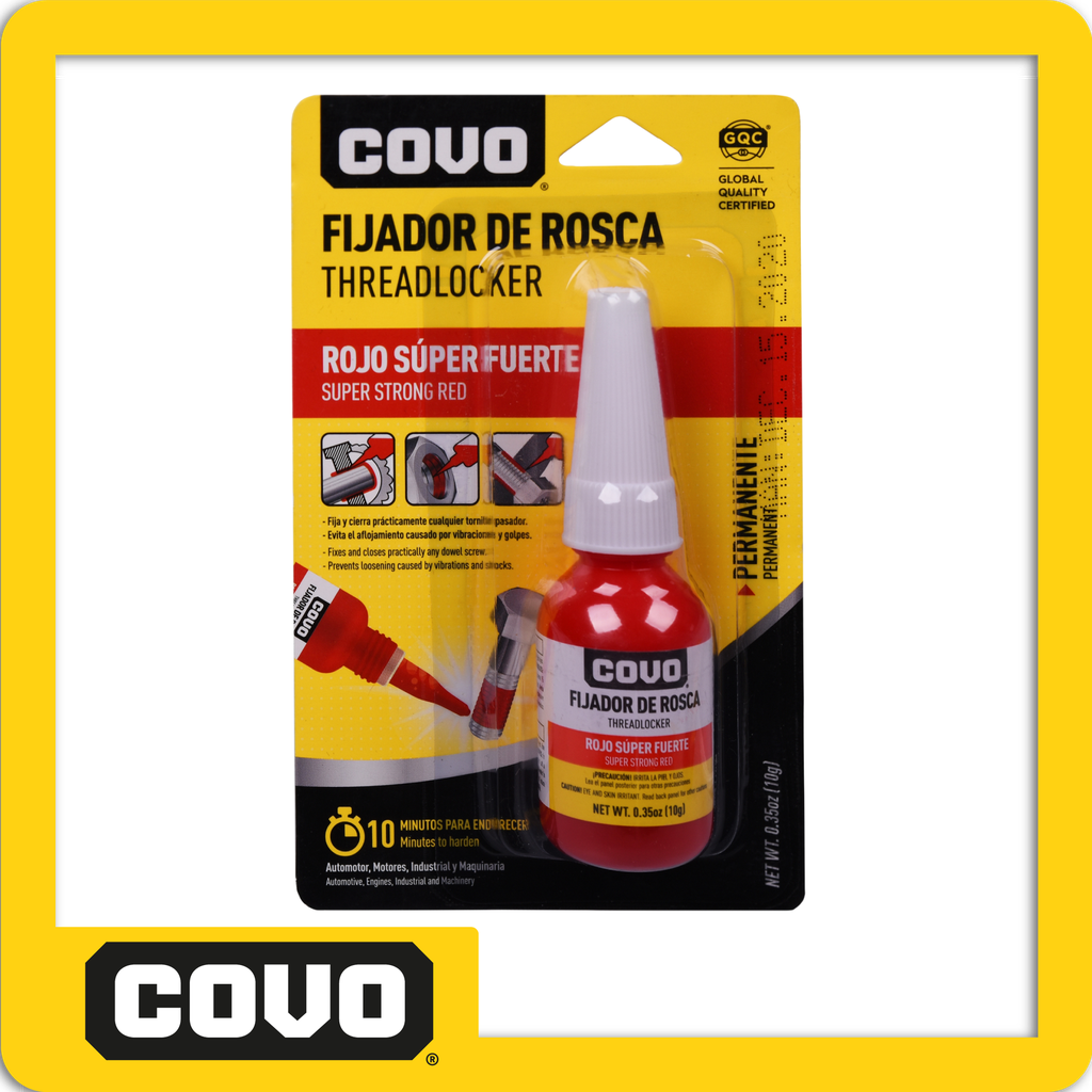 Fijador de rosca - super fuerte rojo blister pza