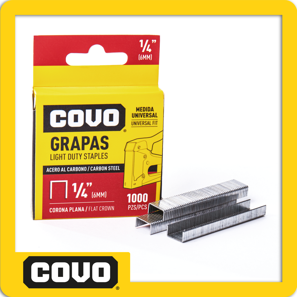 [A145-9GN-ST6] Grapas corona plana 6mm