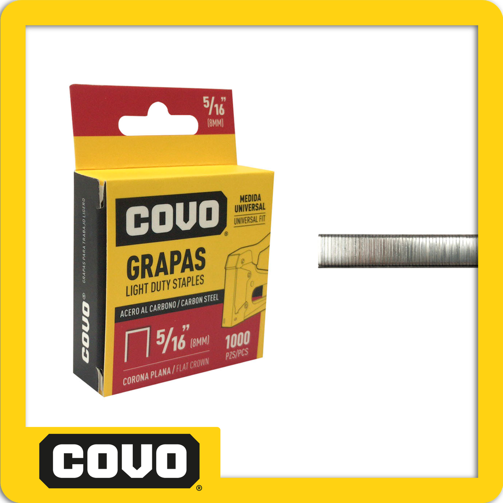 [A145-9GN-ST8] Grapas corona plana 8mm