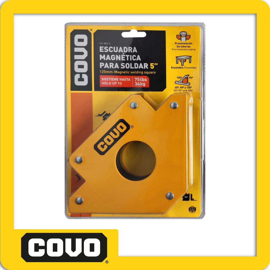 [CV-WH-5] Escuadra magnetica para soldar 5" blister pza