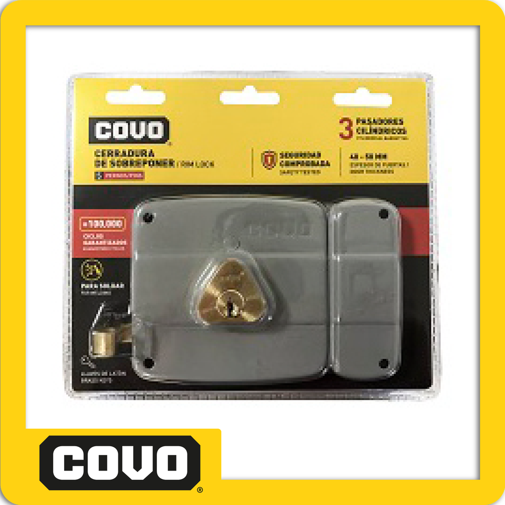 [50121-3M] Cerradura de sobreponer 3 pasadores cilindricos