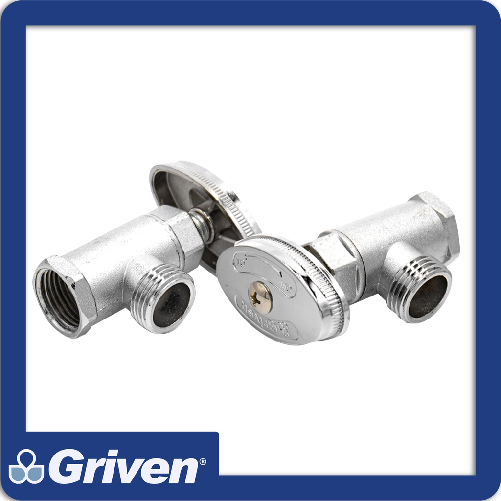 Llave de angulo 1/2" x 1/2" cromada