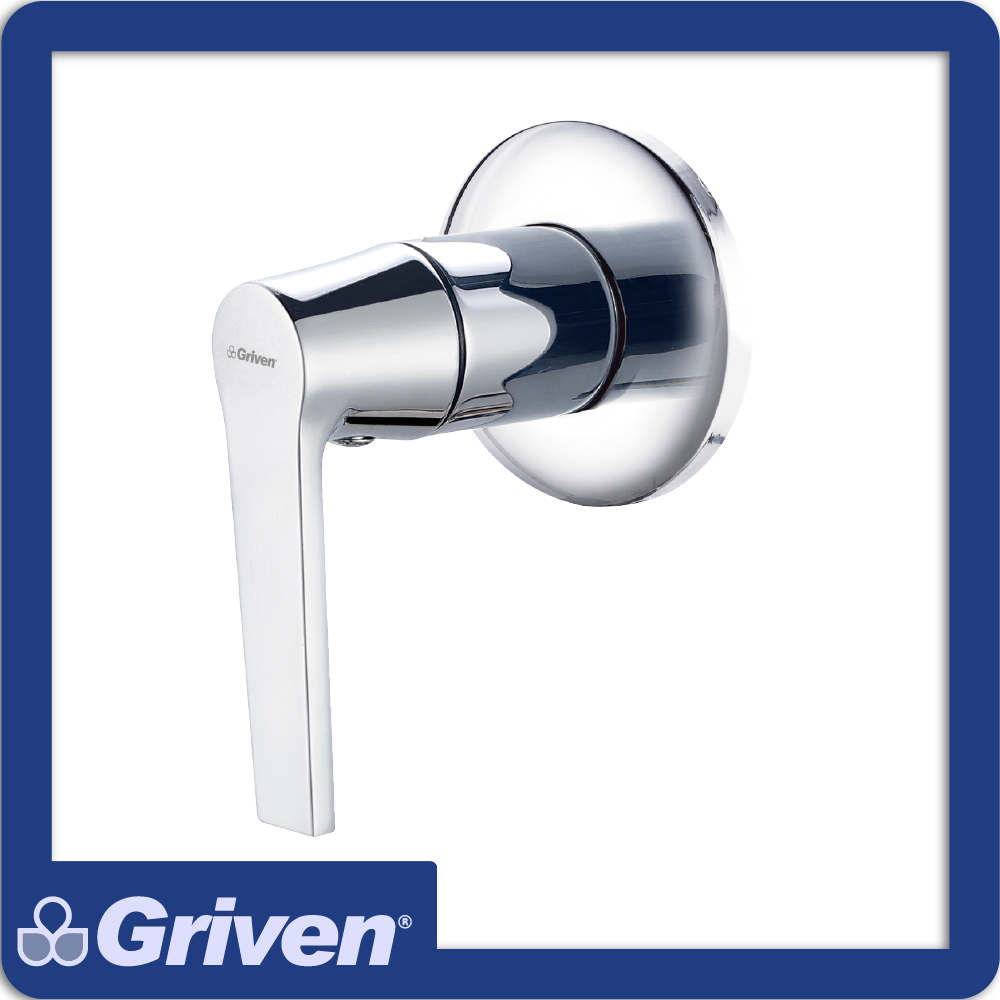 Llave individual para ducha escudo redondo maneral largo metalico