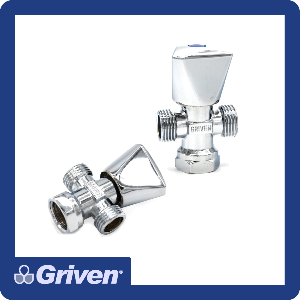 Llave de angulo doble 1/2" X 1/2" metalica