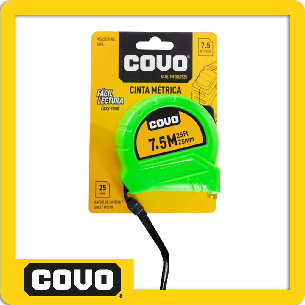 [A145-9MT067525-V] Flexometro 7.5m plas neon display verde