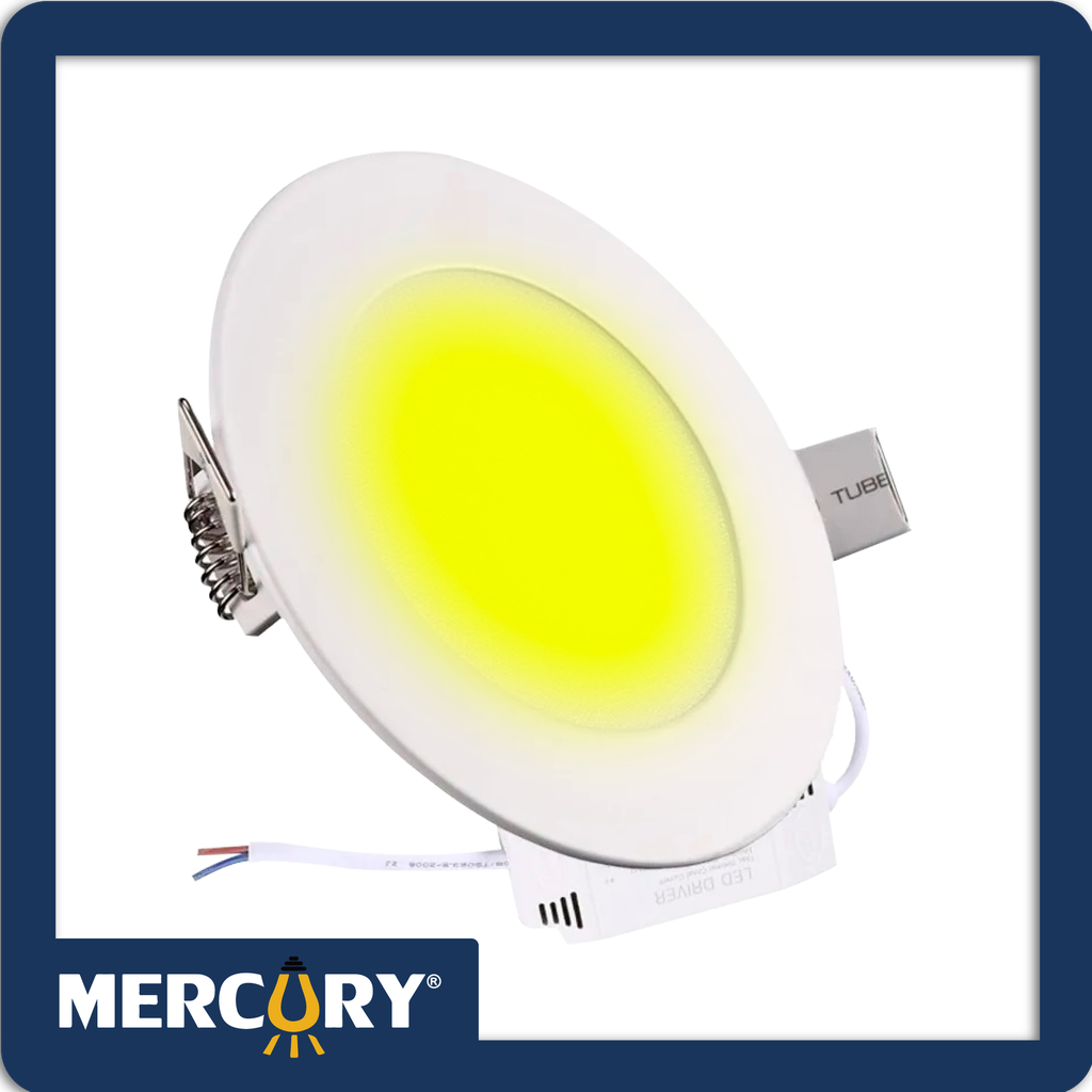 Panel led 6w 4" luz calida 3000k redondo incrustar